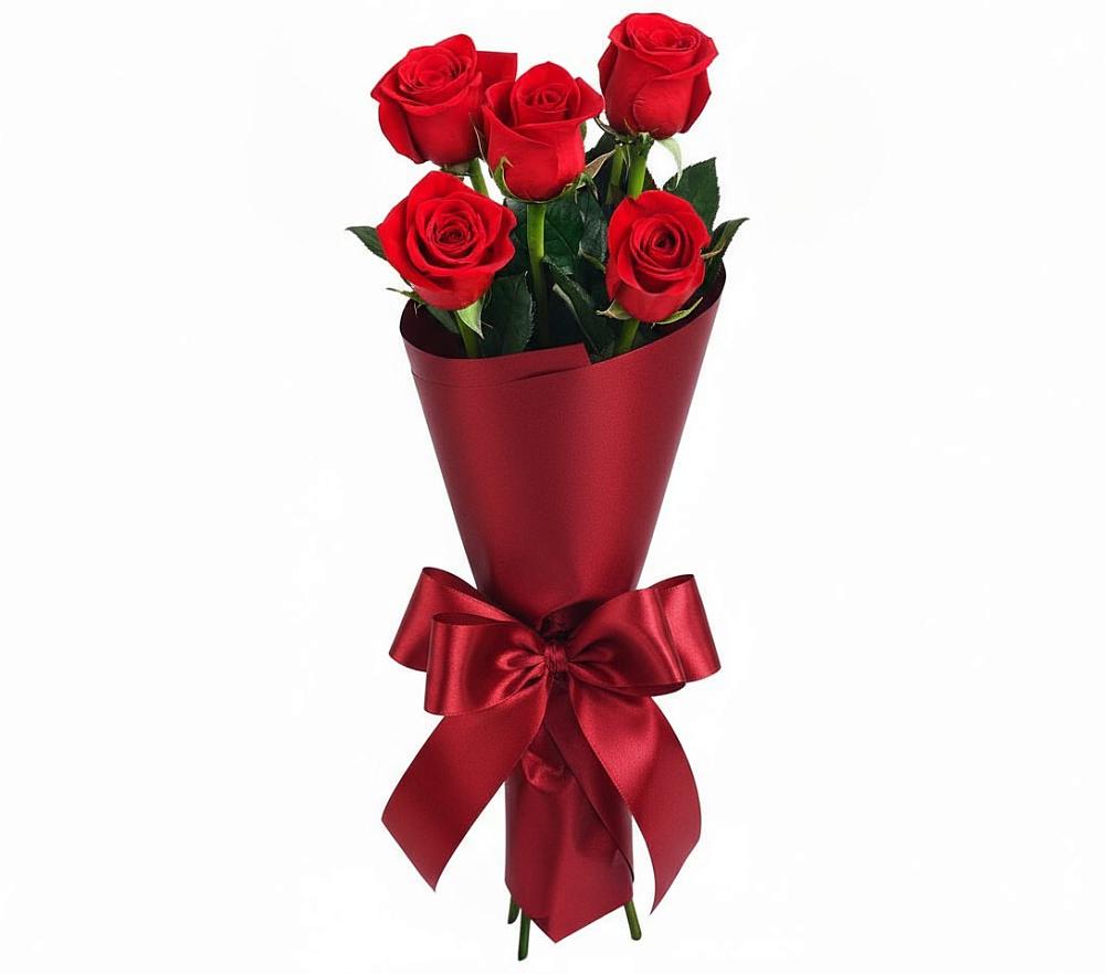 Букет 5 Красных роз Эдлесс Лав в Сысерти