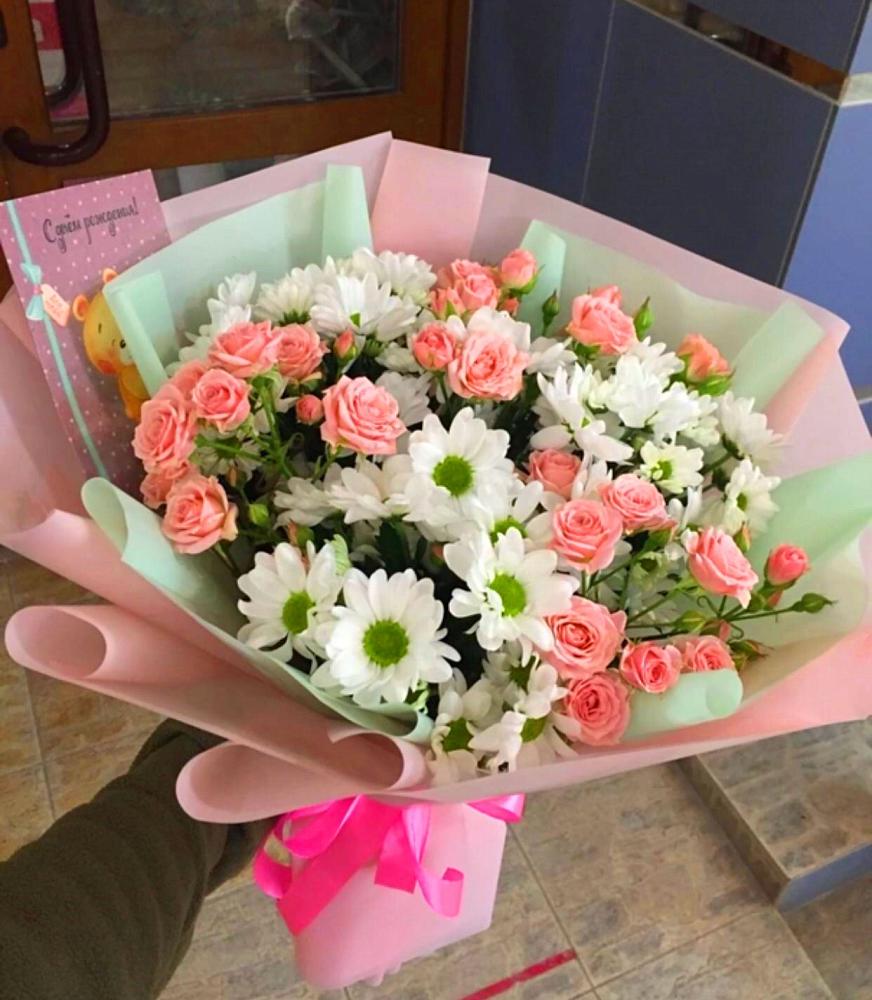 Букет цветов из: Розы и Хризантемы в Сысерти