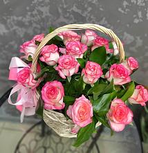 Цветочная композиция из Розы в корзине #REPLACE_PRED# Сысерти