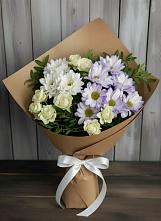 Букет цветов из:  Хризантемы и Розы в Сысерти