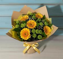 Букет цветов из:  Герберы и Хризантемы в Сысерти