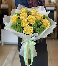 Букет цветов из:  Хризантемы и Розы в Сысерти