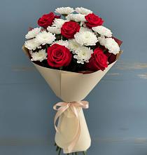 Букет цветов из:  Розы и Хризантемы в Сысерти