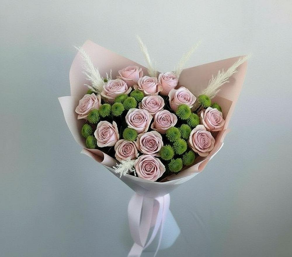 Букет цветов из: Розы и Хризантемы в Сысерти