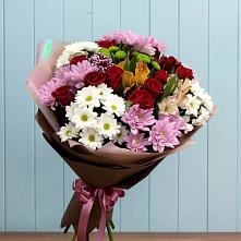 Букет цветов из:  Розы, Хризантемы и Альстромерии в Сысерти