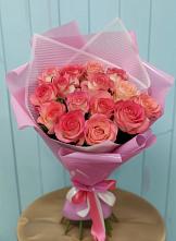Букет 15 Розовых роз Равель в Сысерти