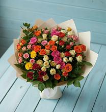Букет Микс из разноцветных кустовых роз #REPLACE_PRED# Сысерти